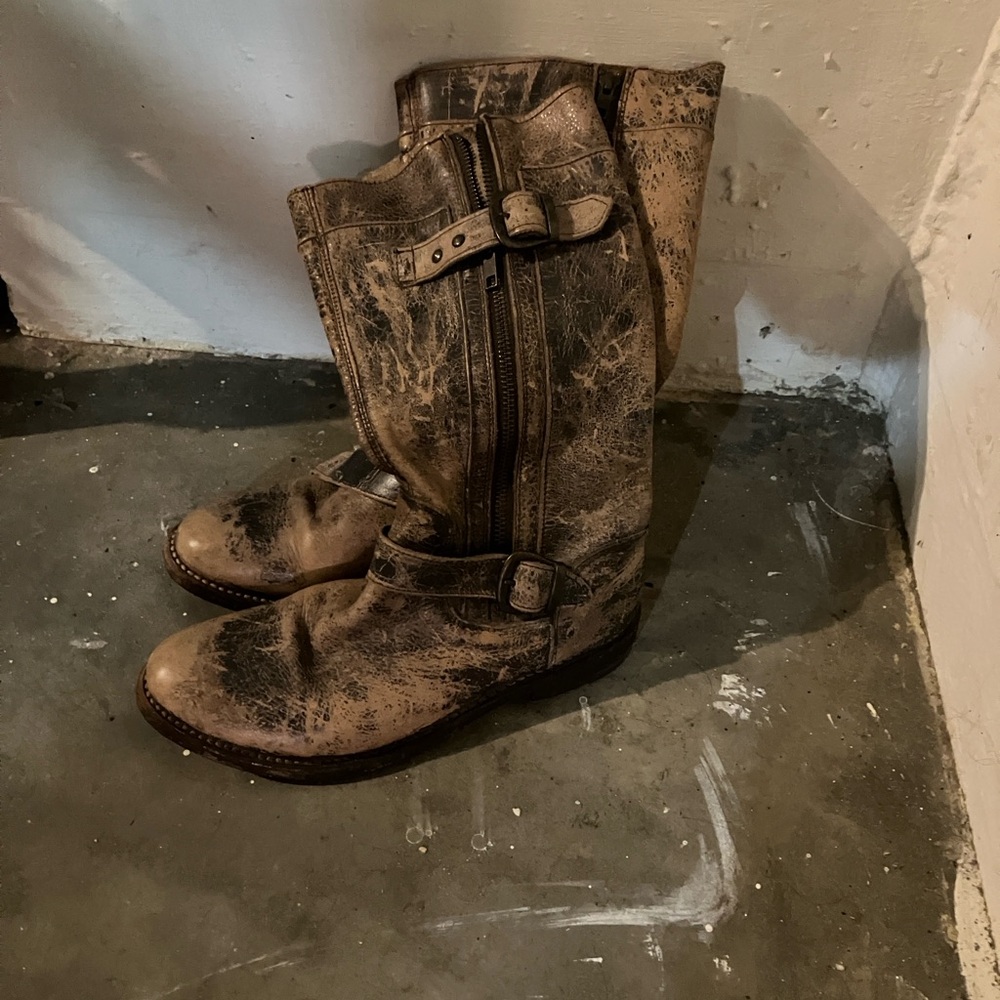 BED|STU Distressed Brown Leather Boots